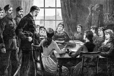 The State of Ireland: dispersing a Ladies Land League Meeting, 1881. Creator: William Heysham Overend