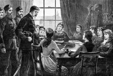 The State of Ireland: dispersing a Ladies Land League Meeting, 1881. Creator: William Heysham Overend