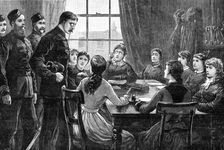 The State of Ireland: dispersing a Ladies Land League Meeting, 1881. Creator: William Heysham Overend