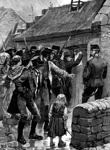 The State of Ireland: serving a process near Headford, Galway, 1880. Creator: William James Palmer