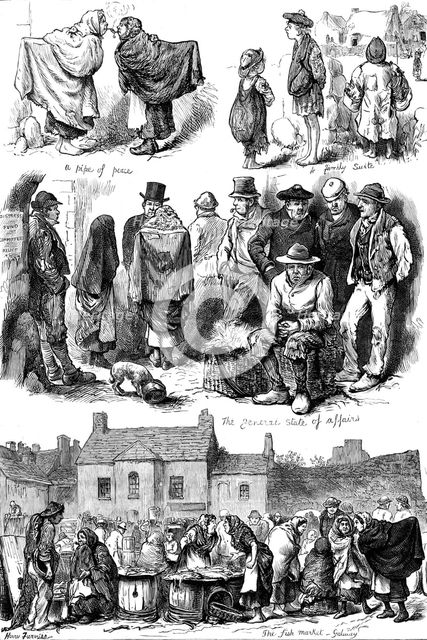 The State of Ireland: sketches in Galway, 1880. Creator: Unknown.