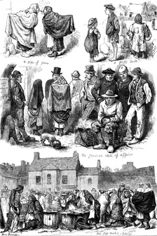 The State of Ireland: sketches in Galway, 1880. Creator: Unknown