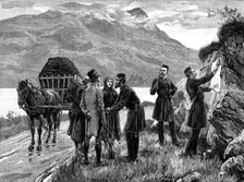 The State of Ireland: posting the government proclamation in Connemara, 1881. Creator: R&E Taylor