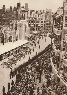 The State Coach leaves Westminster Abbey after the coronation of King George VI 1937
