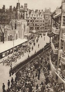 The State Coach leaves Westminster Abbey after the coronation of King George VI 1937
