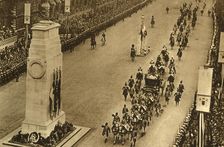 The State Coach Passing the Cenotaph 1937. Creator: Photochrom Co Ltd of London