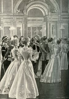 The State Reception at Buckingham Palace: Entrance of the Prince and Princess of Wales (c1897). Artist: E&S Woodbury