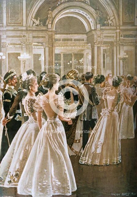 'The State Reception at Buckingham Palace: Entrance of the Prince and Princess of Wales', (c1897). Creator: E&S Woodbury.