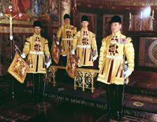 The State Trumpeters used at the Coronation of Queen Elizabeth II, 1953. Creator: Arthur Charles Kirby Ware