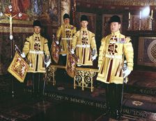 The State Trumpeters used at the Coronation of Queen Elizabeth II, 1953. Creator: Arthur Charles Kirby Ware