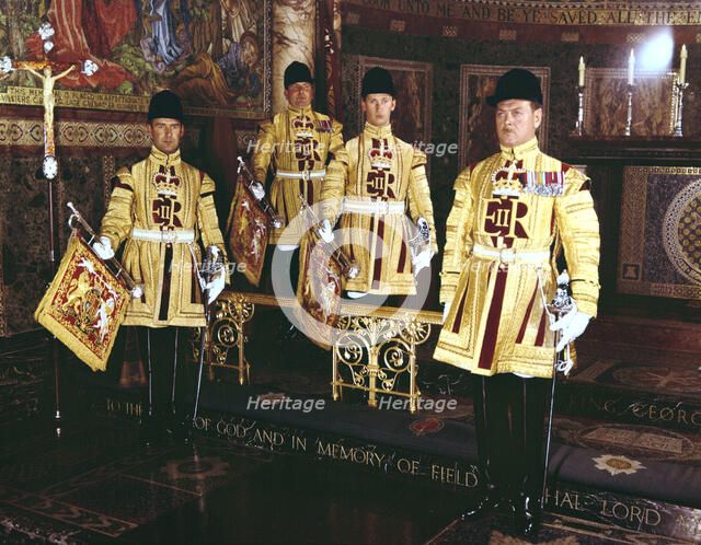 The State Trumpeters used at the Coronation of Queen Elizabeth II, 1953. Creator: Arthur Charles Kirby Ware.