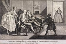 The Stealing of a Kiss c1745. Artist: Anon