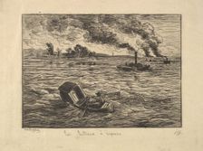 The Steam Boats, 1861. Creator: Charles Francois Daubigny