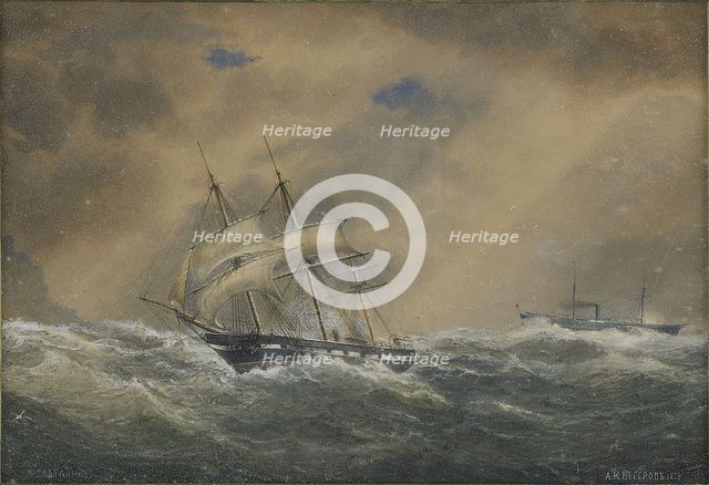 The Steam Frigate Svetlana, 1878. Artist: Beggrov, Alexander Karlovich (1841-1914)