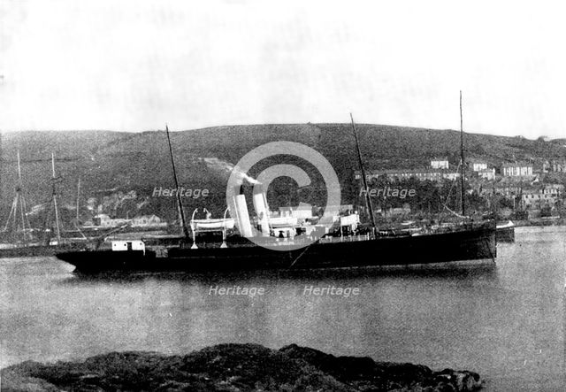 The steam-ship "Channel Queen" in Fowey Harbour, 1898. Creator: Millman.