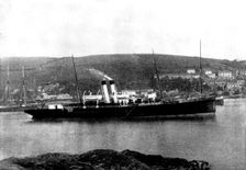 The steam-ship "Channel Queen" in Fowey Harbour, 1898. Creator: Millman