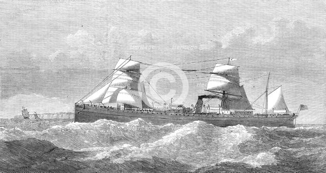 The steam-ship Hindoo, for the Wilson Line to India by the Suez Canal, 1872. Creator: Unknown.