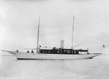 The steam yacht Madeline at anchor. Creator: Kirk & Sons of Cowes