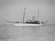 The steam yacht Majista 1911. Creator: Kirk & Sons of Cowes
