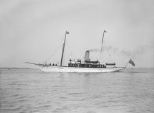 The steam yacht Majista 1911. Creator: Kirk & Sons of Cowes