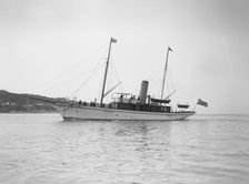 The steam yacht Majista 1911. Creator: Kirk & Sons of Cowes