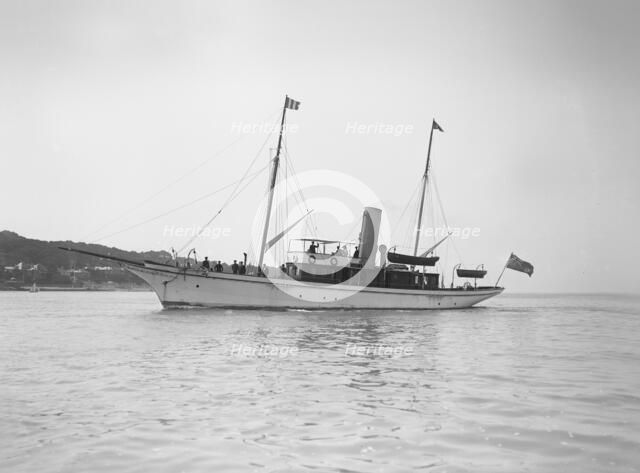 The steam yacht 'Majista', 1911. Creator: Kirk & Sons of Cowes.