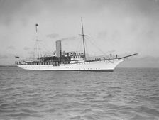 The steam yacht Marynthea 1911. Creator: Kirk & Sons of Cowes