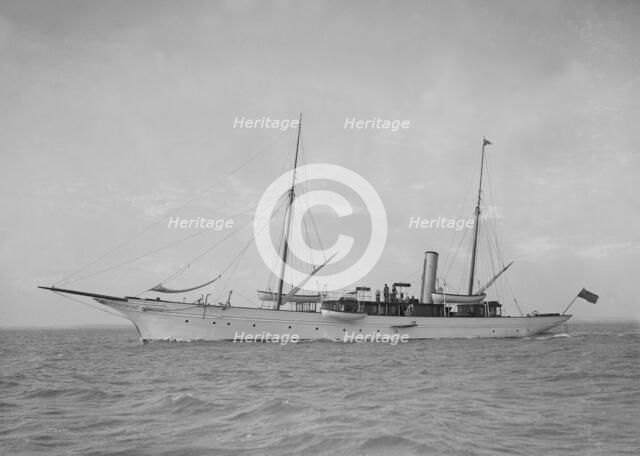 The steam yacht 'Mera', 1911. Creator: Kirk & Sons of Cowes.