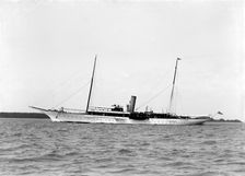 The steam yacht Narcissus 1911. Creator: Kirk & Sons of Cowes