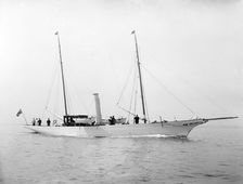 The steam yacht Amazon under way. Creator: Kirk & Sons of Cowes