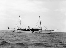 The steam yacht Beg Hir 1914. Creator: Kirk & Sons of Cowes