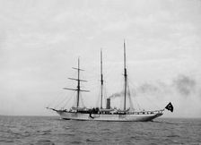 The steam yacht Cuhona under way. Creator: Kirk & Sons of Cowes