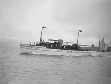The steam yacht California under way. Creator: Kirk & Sons of Cowes