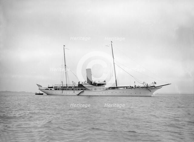 The steam yacht 'Cassandra', 1913. Creator: Kirk & Sons of Cowes.