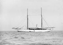 The steam yacht Caroline 1912. Creator: Kirk & Sons of Cowes