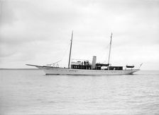 The steam yacht Cecilia 1912. Creator: Kirk & Sons of Cowes