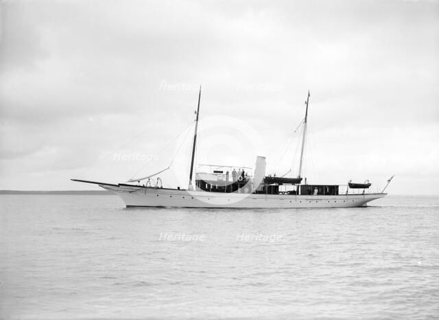 The steam yacht 'Cecilia', 1912. Creator: Kirk & Sons of Cowes.
