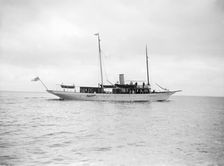 The steam yacht Cecilia under way, 1912. Creator: Kirk & Sons of Cowes