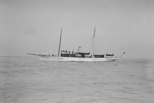 The steam yacht Cecilia under way, 1912. Creator: Kirk & Sons of Cowes