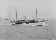 The steam yacht Chimaera 1914. Creator: Kirk & Sons of Cowes