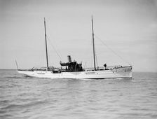 The steam yacht Claymore under way, 1911. Creator: Kirk & Sons of Cowes