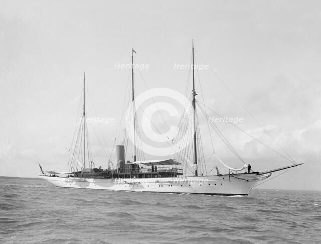 The steam yacht 'Clementina', 1914. Creator: Kirk & Sons of Cowes.