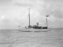 The steam yacht Gamecock 1912. Creator: Kirk & Sons of Cowes