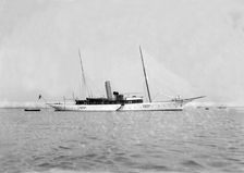 The steam yacht Grainaig at anchor. Creator: Kirk & Sons of Cowes
