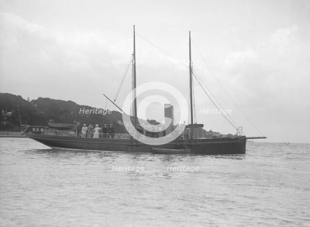 The steam yacht 'Harbinger', 1912. Creator: Kirk & Sons of Cowes.