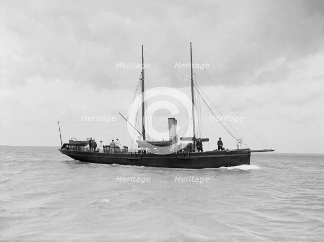 The steam yacht 'Harbinger', 1912. Creator: Kirk & Sons of Cowes.