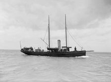 The steam yacht Harbinger 1912. Creator: Kirk & Sons of Cowes