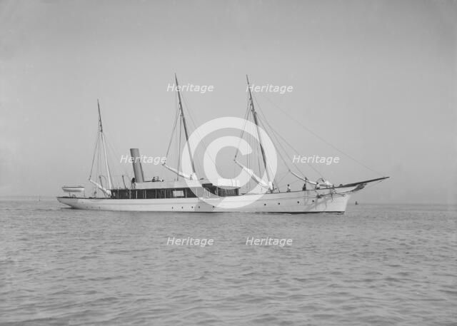 The steam yacht 'Isa', 1911. Creator: Kirk & Sons of Cowes.