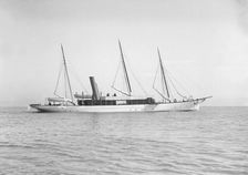 The steam yacht Isa 1911. Creator: Kirk & Sons of Cowes
