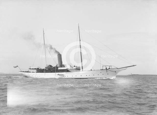 The steam yacht 'Joyeuse', 1914. Creator: Kirk & Sons of Cowes.